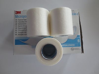 3M 1530-2  BX/6 TAPE MICROPORE 2IN X 10YD WHITE