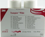 3M 1534-1 Bx/12 TRANSPORE TAPE, 1IN X 10YD, WHITE.