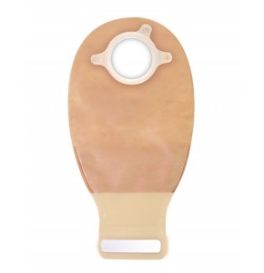 Convatec 416420 Natura + Drainable 12" Pouch with 2-Sided Comfort Panel InvisiClose Tail Closure and Filter Tan 57mm (2 1/4") Flange Box/10
