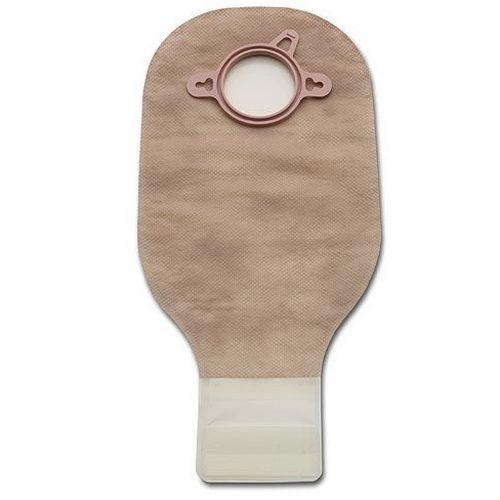 Hollister 18113 New Image Lock n' Roll Drainable Pouch 12" Beige No Filter Flange 57mm 2 1/4" Box/10
